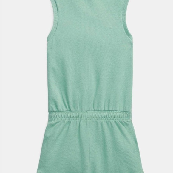 Ralph Lauren Baby Girl Eyelet Stretch Mesh Polo Romper Size 6 Months - Picture 2 of 5